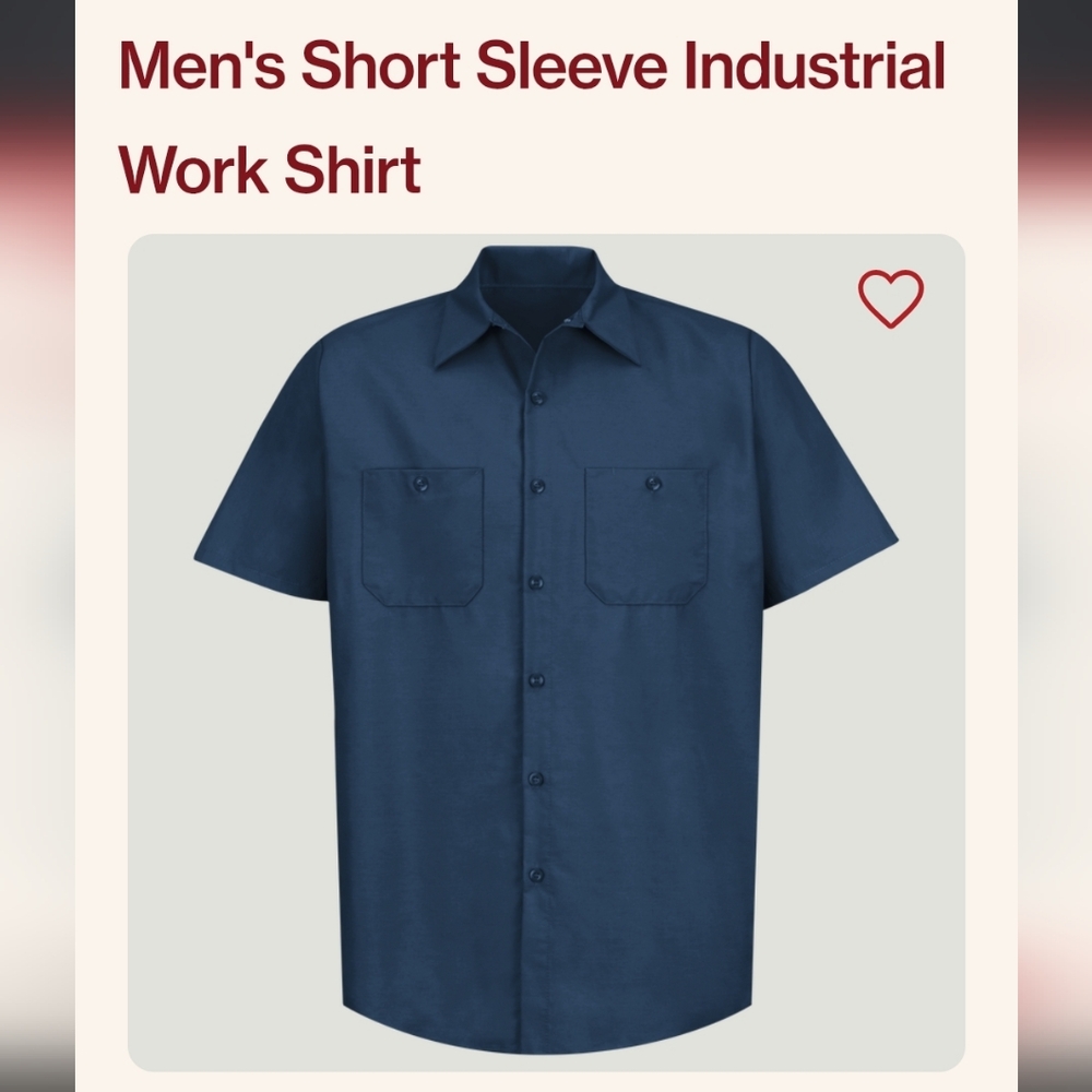 Men's Short Sleeve Industrial Work Shirt
